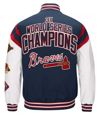 Atlanta Braves Home Team Tribute Navy and White Jacket