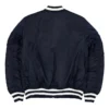 Atlanta Braves Premium Navy Zip Bomber Jacket