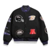 Baltimore Ravens Iconic Varsity Jacket in Black Wool