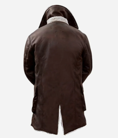 Bane Men’s Brown Sherpa-Lined Genuine Leather Winter Jacket