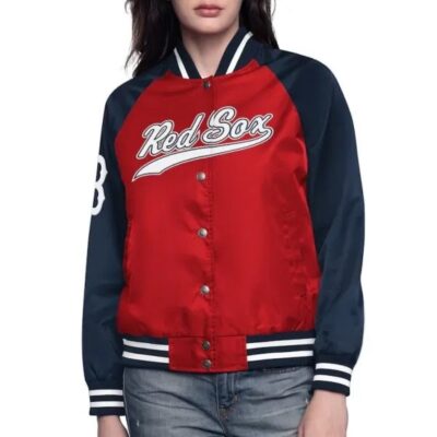 Boston Red Sox Classic Home Run Varsity Satin Jacket