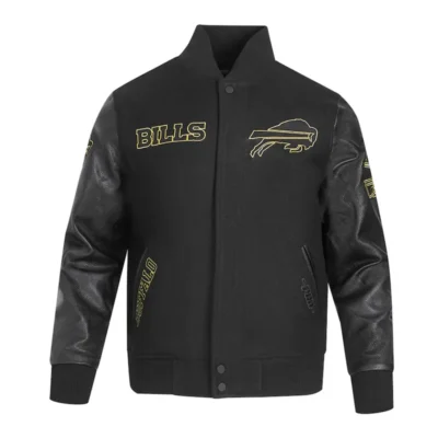 Buffalo Bills Black Team Varsity Jacket