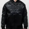 Charlotte-Hornets-Black-Satin-Jacket
