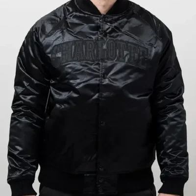 Charlotte-Hornets-Black-Satin-Jacket