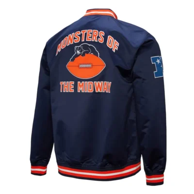 Chicago-Bears-Double-Down-Navy-Satin-Jacket-back