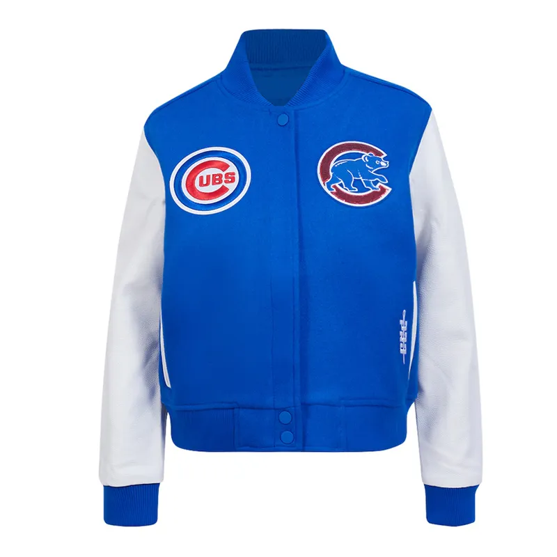 Chicago Cubs Classic Royal Wool-Leather Varsity Jacket