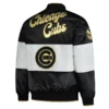 Chicago Cubs Retro Black/White Satin Team Jacket