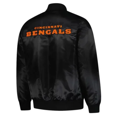 Cincinnati Bengals Premium Black Satin Varsity Jacket