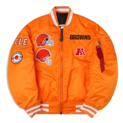 Cleveland Browns Iconic Orange MA-1 Jacket