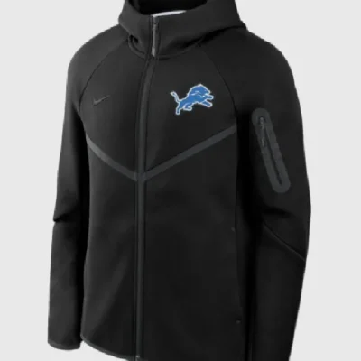 Detroit-Lions-Black-Tech-Fleece-Windrunner-Hoodie