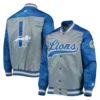 Detroit-Lions-The-Tradition-II-Grey-and-Blue-Varsity-Satin