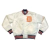 Detroit Tigers Classic 80s White Satin Jacket