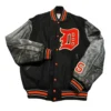 Detroit Tigers Iconic Black Letterman Jacket