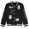 Disney Black Varsity Jacket Featuring Stitch and Angel