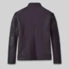 Firefly Bold Purple Moto-Style Leather Jacket