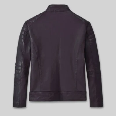 Firefly Bold Purple Moto-Style Leather Jacket