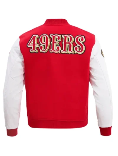 Gallagher-San-Francisco-49ers-Wool-Red-Varsity-Jacket-Back