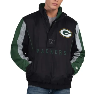 Green Bay Packers Prime Time Gridiron Half-Zip Jacket