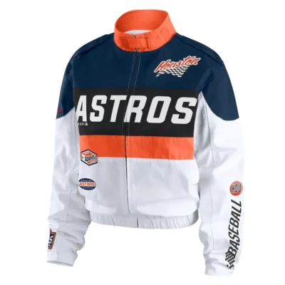 Houston Astros Bold Racing Orange and White Zip Jacket