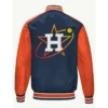Houston Astros Heritage Blue-Orange Varsity Satin Jacket