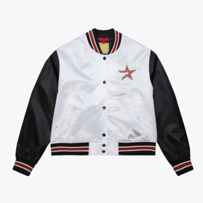 Houston Astros Women’s Retro Cropped Satin Jacket