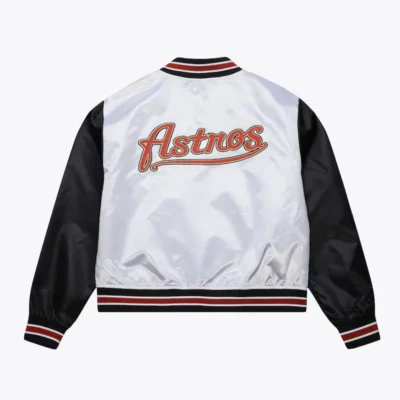 Houston Astros Women’s Retro Cropped Satin Jacket