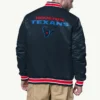 Houston Texans Navy Satin Shock Wave Jacket