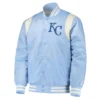 KC Royals Classic Light Blue and Cream Satin Jacket