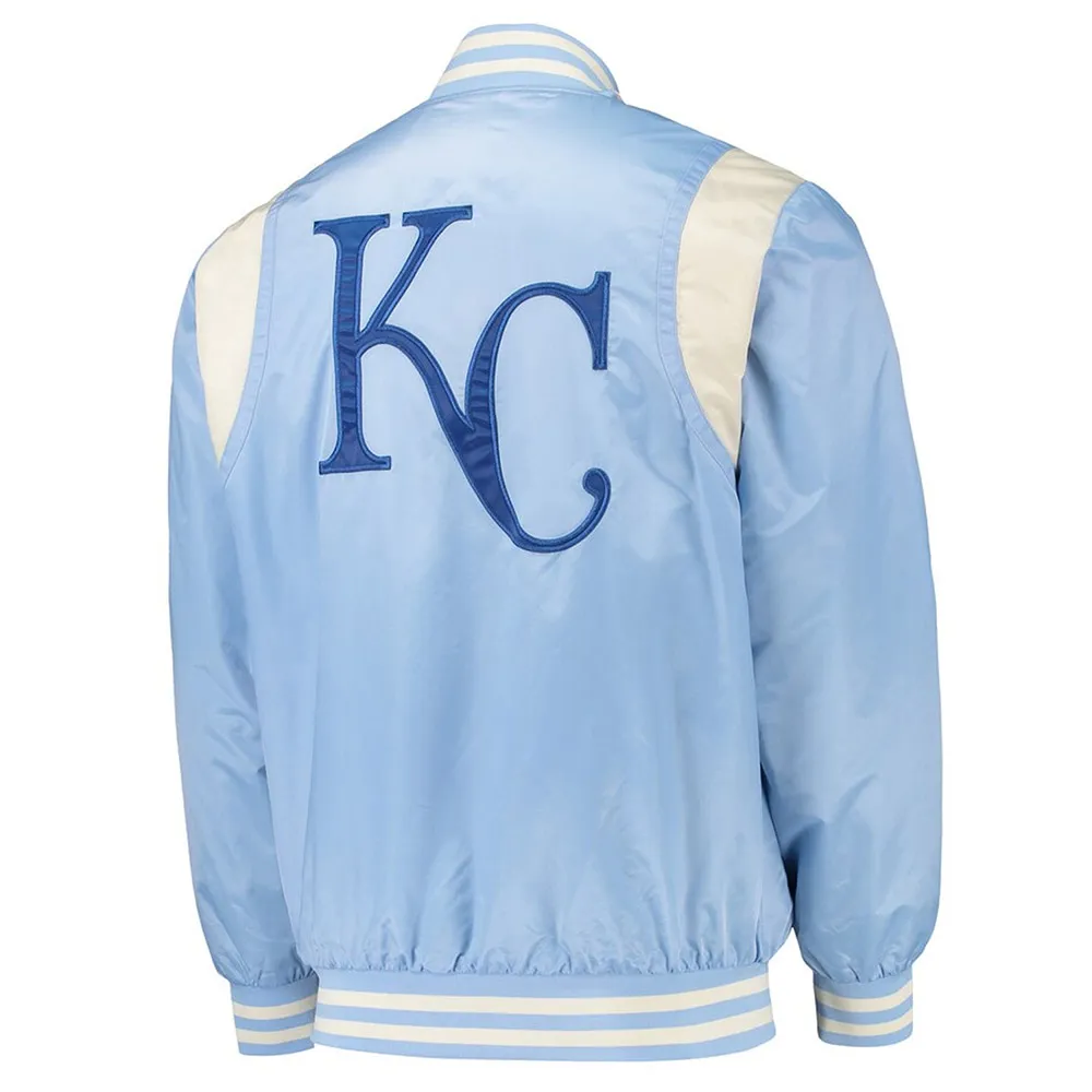 KC Royals Classic Light Blue and Cream Satin Jacket