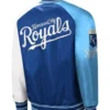 KC Royals Royal and Light Blue Reliever Satin Jacket