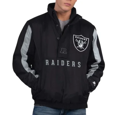 Las Vegas Raiders Prime Time Gridiron Half-Zip Jacket
