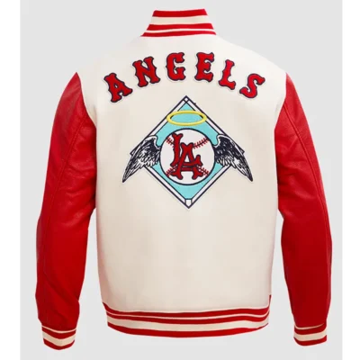 Los Angeles Angels Vintage Ribbed Varsity Jacket