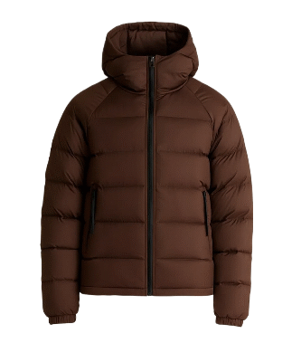 Men’s Brown Ethical Down Puffer Jacket