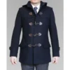 Men’s Classic Navy Wool Duffle Coat
