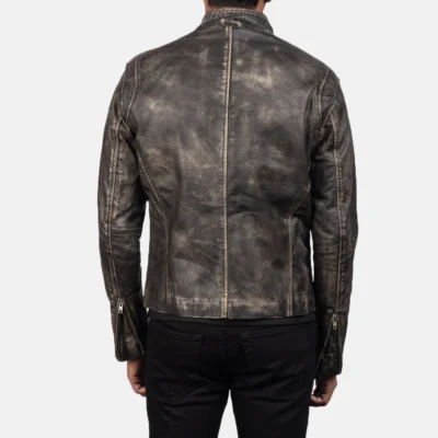 Men’s Distressed Moto Leather Jacket