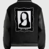 Men’s Grey Mona Lisa Wool-Blend Varsity Jacket