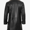Men’s Real Leather Mid-Length Black Shearling Coat