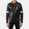 Men’s Rebel Black Leather Biker Jacket