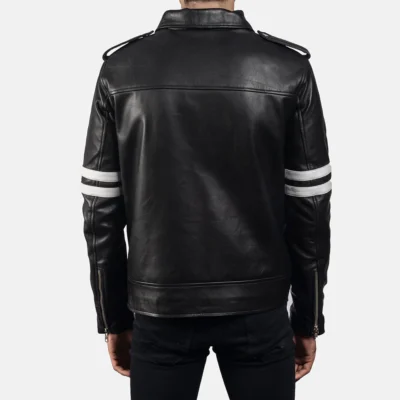 Men’s Rebel Black Leather Biker Jacket