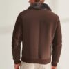 Men’s Tailored Brown Shearling Aviator Coat