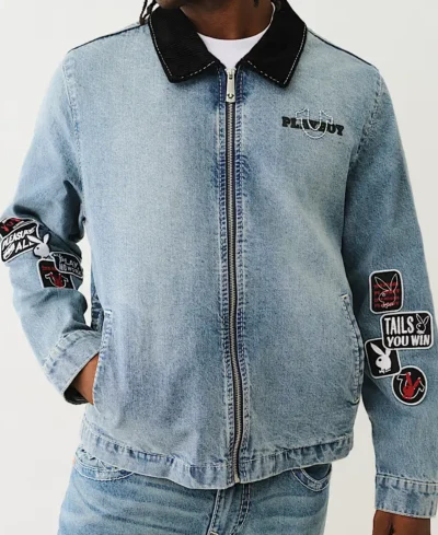 Men’s True Religion x Playboy Streetwear Denim Jacket