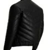 Men’s Urban Black Leather Puffer Jacket