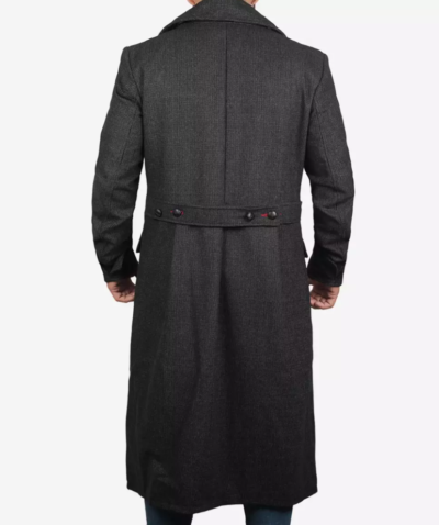 Men’s Vintage Gray Double-Breasted Detective Coat