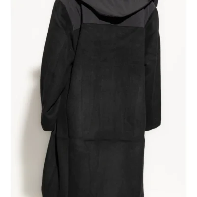 Mens's Black Hooded Trench Coat