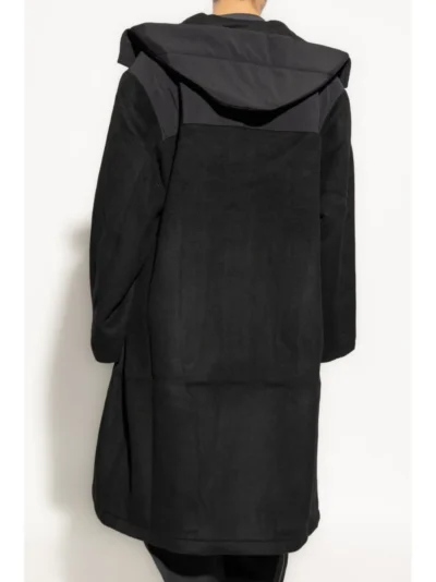 Mens's Black Hooded Trench Coat