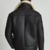 Midnight Black Shearling Flight Jacket