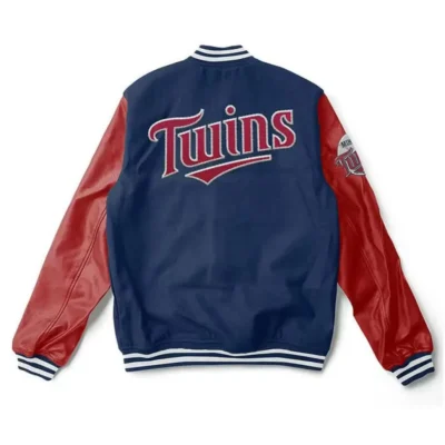 Minnesota Twins Blue & Red Wool-Blend Letterman Jacket
