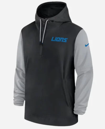 NFL-2024-Nike-X-Detroit-Lions-Grey-And-Black-Zip-Up-Hoodie