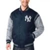 Navy-Gray-New-York-Yankees-Varsity-Satin-Jacket