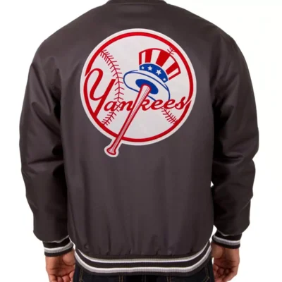 New-York-Yankees-Charcoal-MLB-Polyester-Jacket